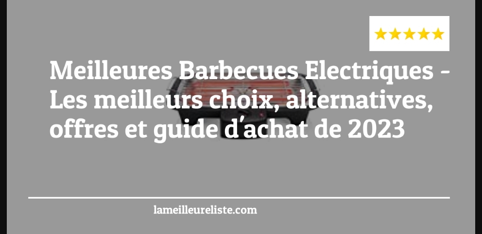 Meilleures Barbecues Electriques